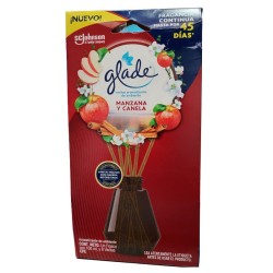 Glade ambientador Manzana & Canela X100ml + 6 Varitas