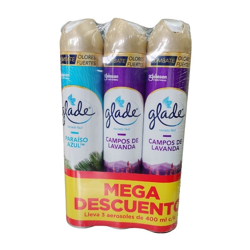 Ambientador Glade X3 unidades X400ml