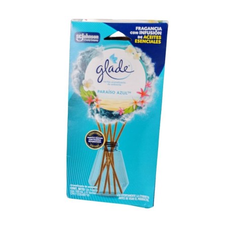 Glader Ambientador Paraíso azul X100ml X6 varitas