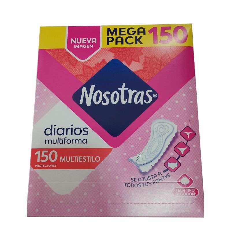 Nosotras Diarios Multiforma X150 Proctectores Tela Tipo Algodon