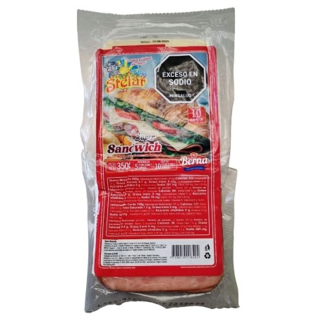 Queso + Jamon X350gr Stelar Super Sandwich