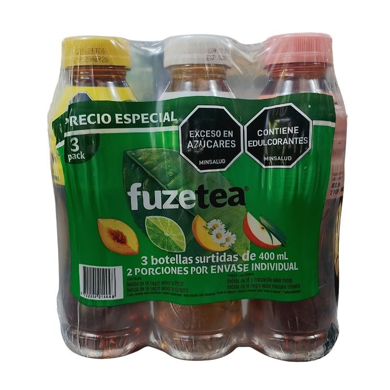 FuzeTea X3 botellas Sutidas X400ml