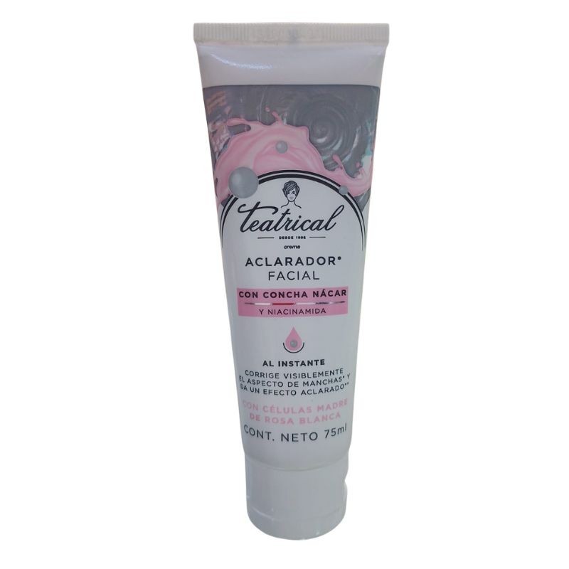 Teatrical Aclarador Facial Con Concha Nacar X75ml Crema Facial