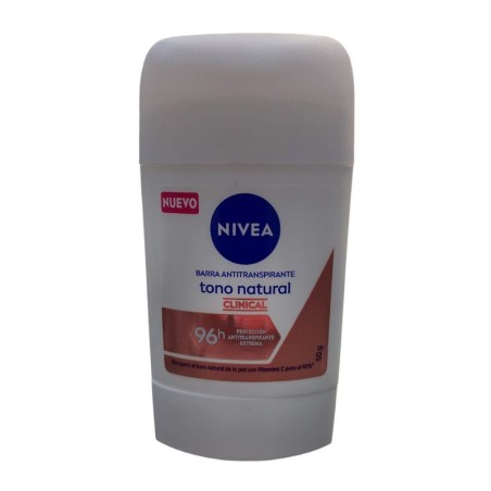 Nivea Barra Antitranspirante Tono Natural Clinical X50gr