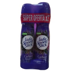 Lady Speed Stick Carbon Absorb X91gr X 2 unidades
