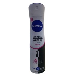 Nivea Black & White Invisible Clear X150ml