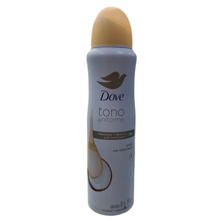 Desodorante Dove Clear Tone Spray  X150ml Coco con Vitamina E