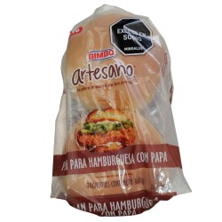 Pan de hamburguesa con Papa Artesano X360gr X4 unidades Bimbo