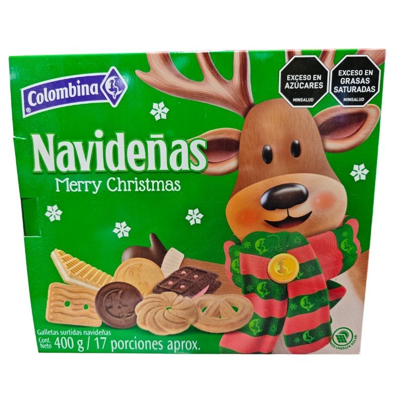 Caja De Galletas Colombina Navideñas Surtidas X400Gr