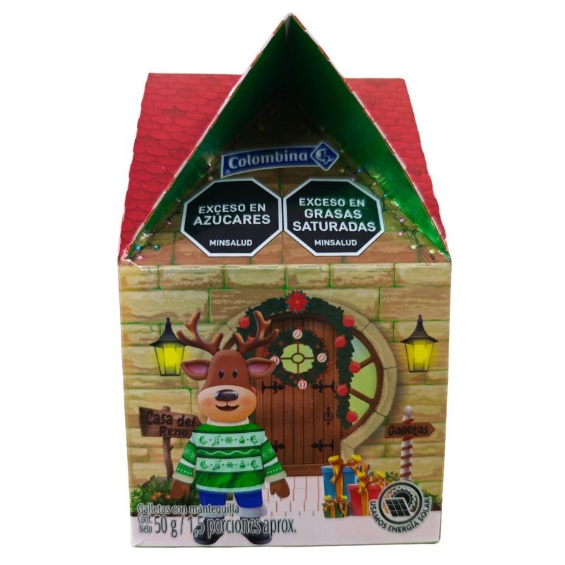 Casita Navideña Cookies Mantequilla X50Gr
