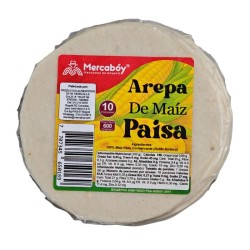 Arepa de Maiz Paisa Mercaboy X10 Porciones X600Gr
