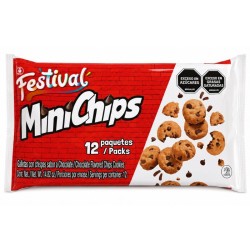 Galletas Festival Mini Chips X12 Paquetes