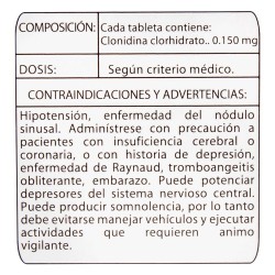 Clonidina Ecar 20 Tabletas 0.150mg