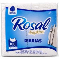Servilletas Rosal Napkins Diarias X100 Unidades