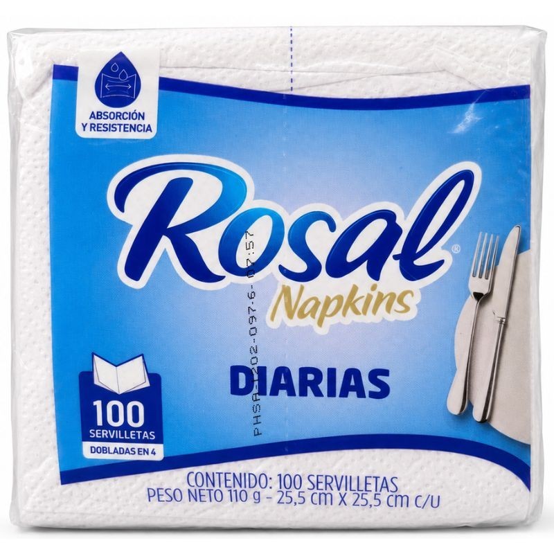 Servilletas Rosal Napkins Diarias X100 Unidades