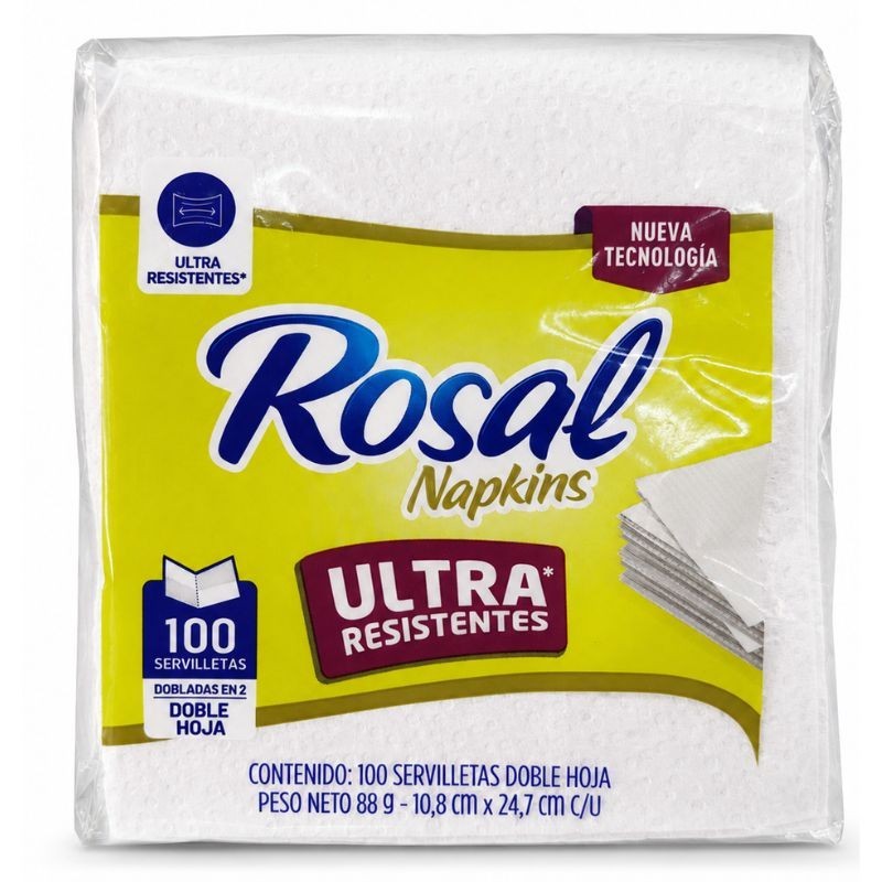 Servilleta Rosal Napkins Ultra Resistente X100 Unidades