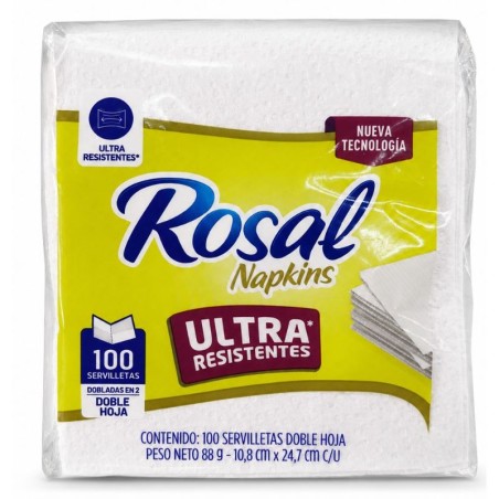 Servilleta Rosal Napkins Ultra Resistente X100 Unidades