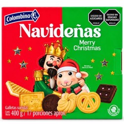 Caja De Galletas Colombina Navideñas Surtidas X400Gr