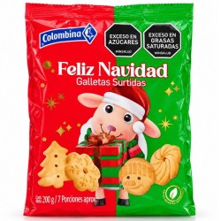 Galletas surtidas Feliz Navidad Colombina 200gr