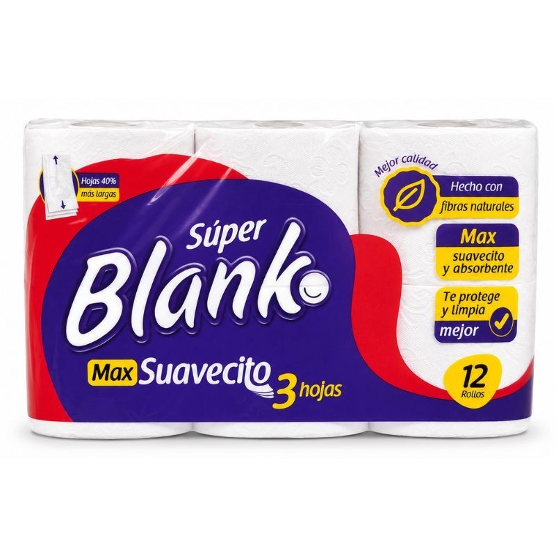 Papel Higiénico Súper Blanko X12 Rollos