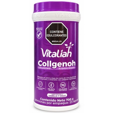 Colágeno Hidrolizado Sabor a Vainilla y Coco Vitaliah X700Gr