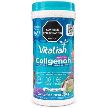 Colágeno Hidrolizado Marino Coco y Lima Limón Vitaliah X700Gr