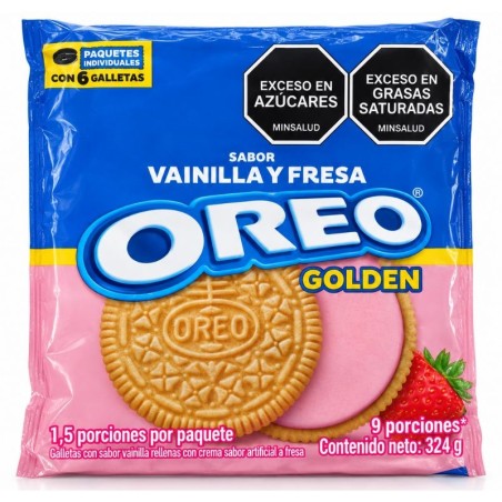 Galletas Oreo Fresa Golden X6 Unidades