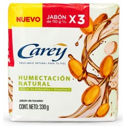 Jabón Carey Humectación Natural Barra 110Gr X3 Unidades