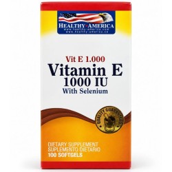 Vitamina E 1000UI Healthy America X100 Cápsulas