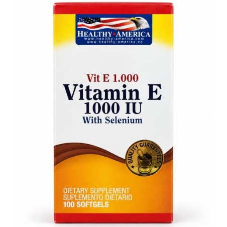 Vitamina E 1000UI Healthy America X100 Cápsulas