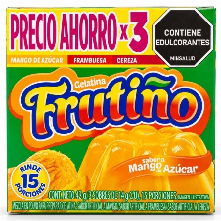 Gelatina Frutiño 120Gr Mango de Azúcar X3 Unidades Surtida