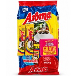 Café Aroma X400Gr + 2 Sobres de Café Aroma Instantáneo Gratis