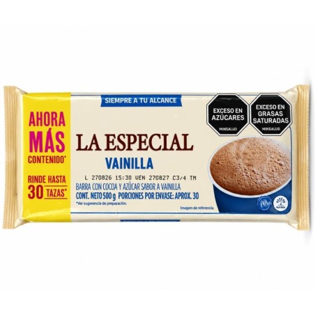 Chocolate La especial Tradicional Barra con Cocoa Vainilla X500Gr