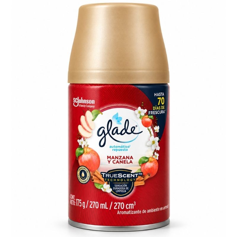 Ambientador Glade en Aerosol 270ml Manzana y Canela
