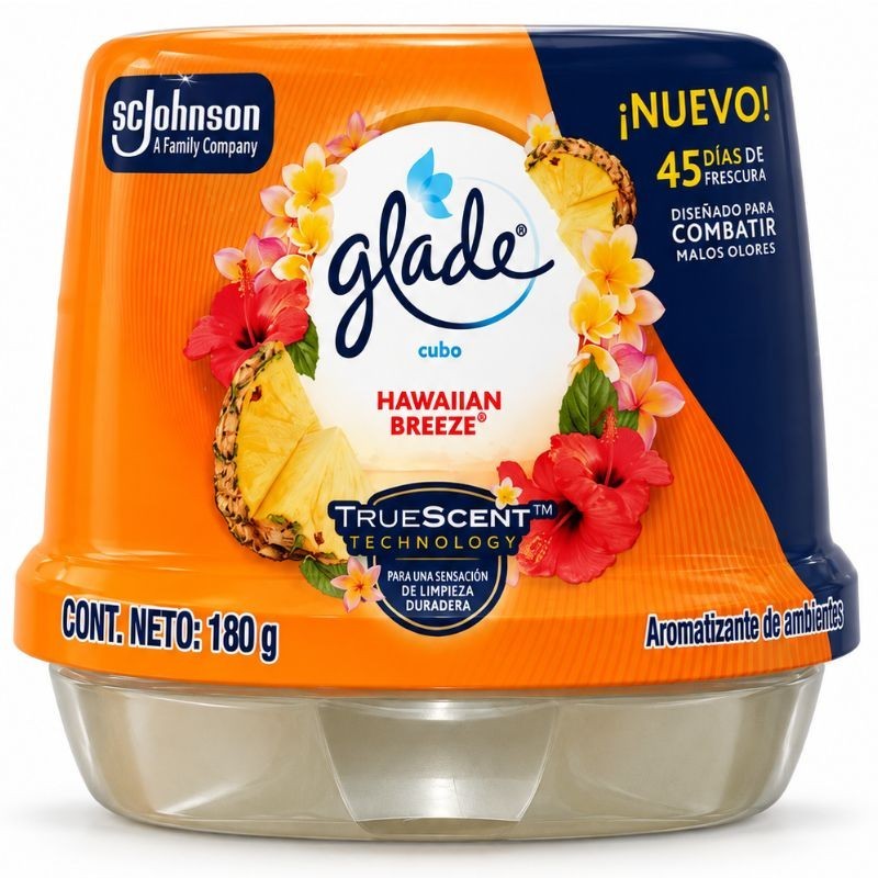 Ambientador Glade en Cubo 180Gr Hawaiian Breeze