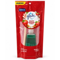 Ambientador Glade en Varitas Manzana y Canela X60ml