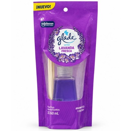 Ambientador Glade en Varitas Lavanda X60ml