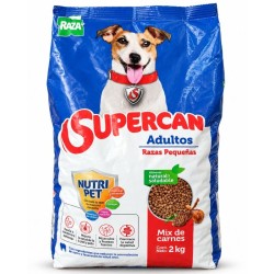 SuperCan Adulto Razas Pequeñas X2Kg Sabor Carne