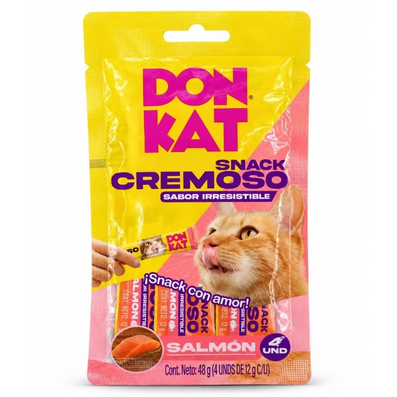 Donkat Snack Cremoso X48Gr Sabor Salmón