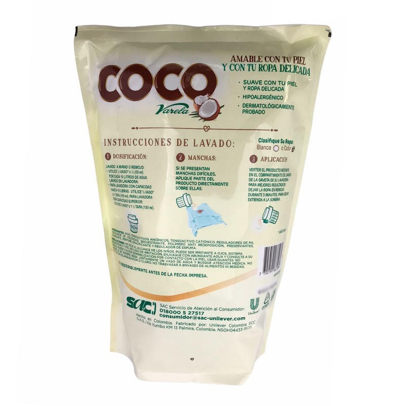 Detergente Líquido Coco Varela X1800ml