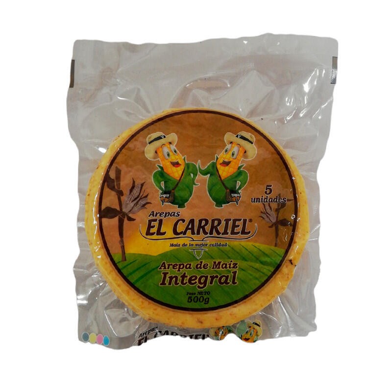 Arepa El Carriel Integral 5unds 500gr
