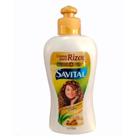 Crema Para Peinar Savital Aceite de Árgan y Sábila 270ml.