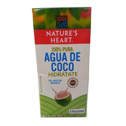 Agua De Coco Nature's Heart Sin azucar 1000 ml