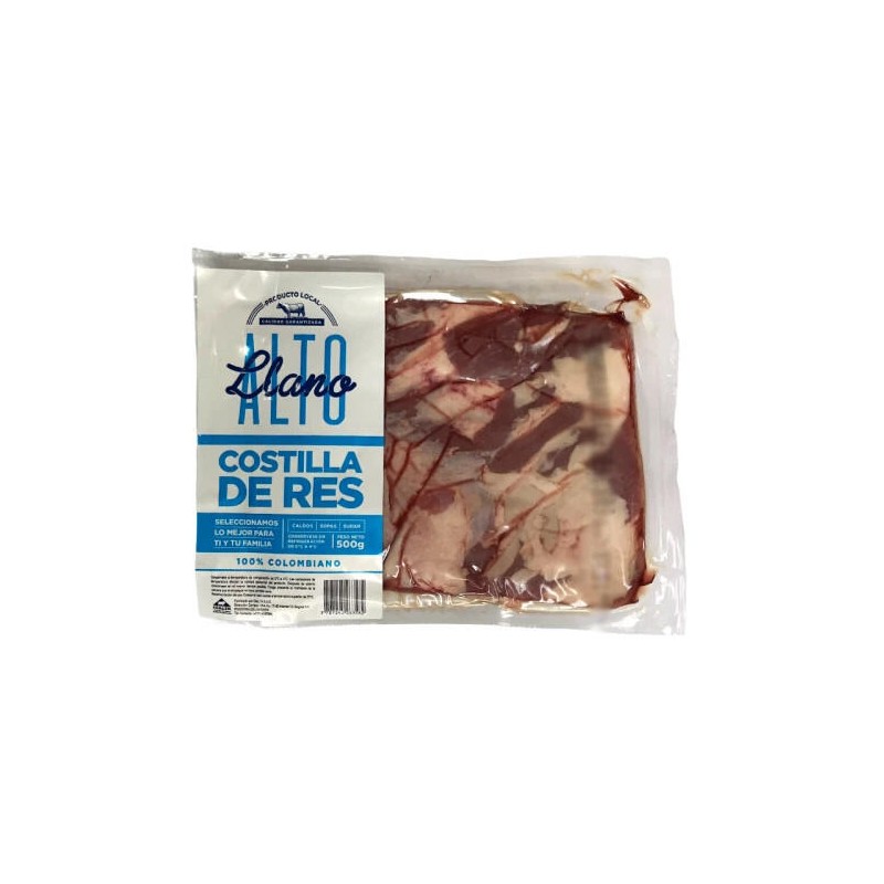 Costilla De Res Llano Alto 500gr Costilla De Res Llano Alto 500gr