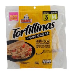 Tortillas Bimbo Mantequilla M 8 Und 240gr