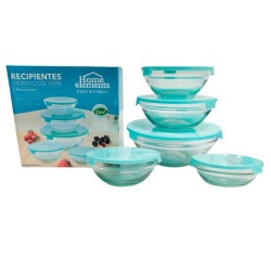 Recipientes Herméticos Vidrio Home Elements 5 Und