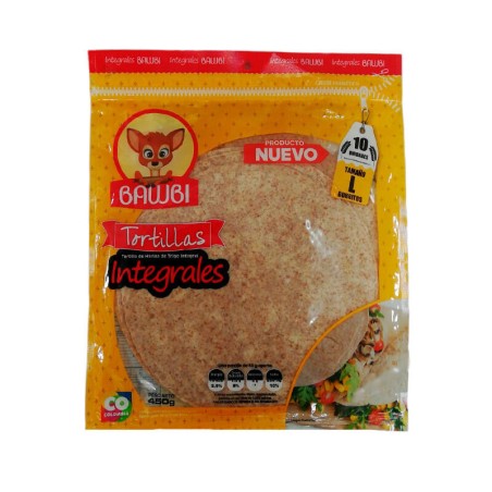Tortillas Integrales Bawbi Tamaño L 10unds 450gr