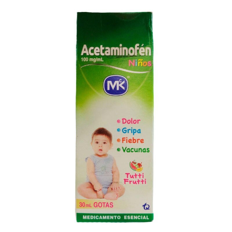 Acetaminofén Niños Mk Tutti Frutti Gotas 30mL Acetaminofén Niños Mk Tutti Frutti Gotas 30mL