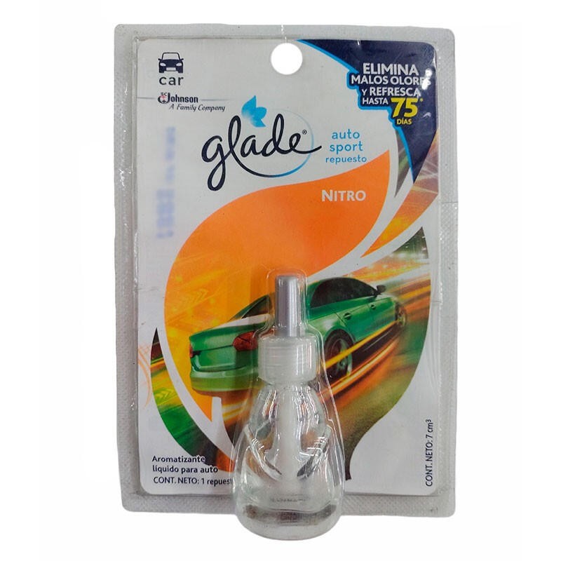 Ambientador Glade Auto Sport Nitro 7ml Repuesto Ambientador Glade Auto Sport Nitro 7ml Repuesto